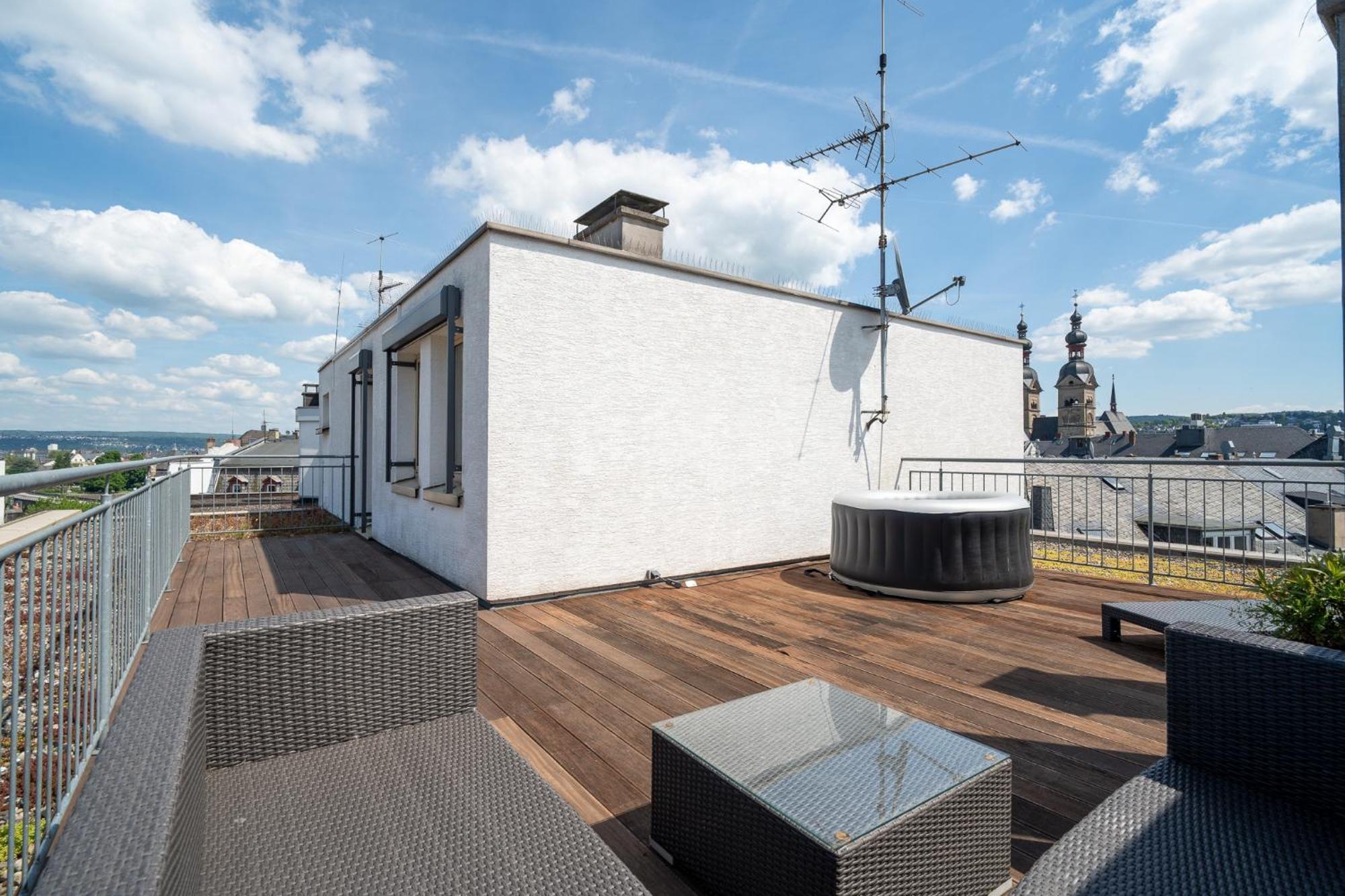 Penthouse Panoramablick Whirlpool Parken